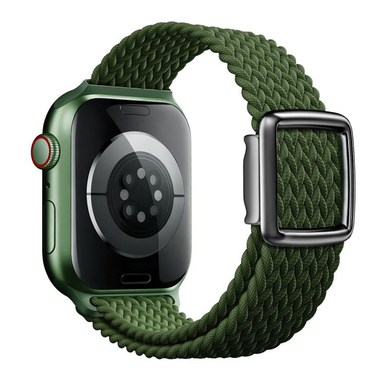 Bracelet de montre en nylon tressé avec boucle magnétique de style moderne, pour Apple Watch 46 mm / 49 mm / 45 mm / 44 mm, pour Apple Watch 42 mm / 41 mm / 40 mm / 38 mm