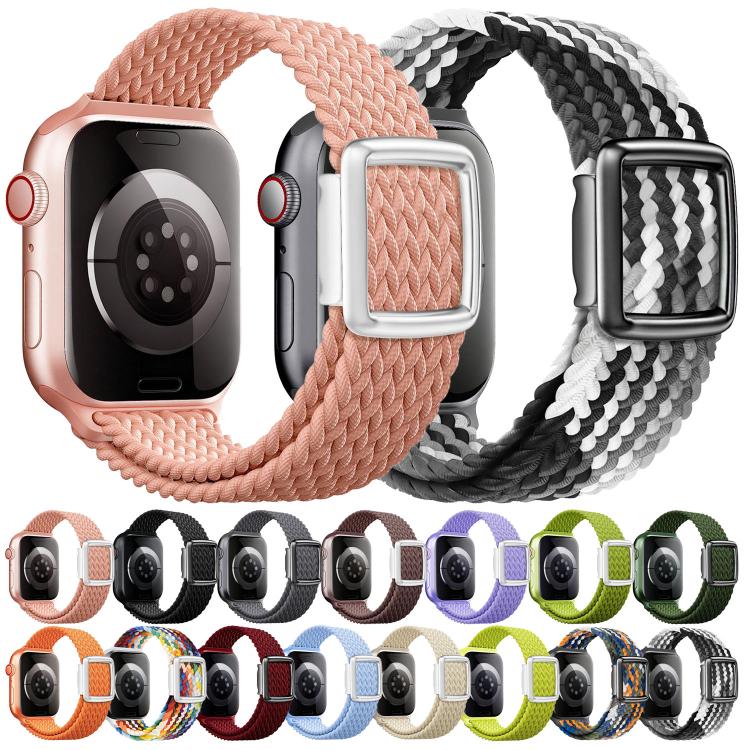Bracelet de montre en nylon tressé avec boucle magnétique de style moderne, pour Apple Watch 46 mm / 49 mm / 45 mm / 44 mm, pour Apple Watch 42 mm / 41 mm / 40 mm / 38 mm