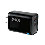 PD47 Chargeur mural PD Type-C GaN 100W, USB QC3.0, protocoles entièrement compatibles, prise US