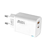 PD47 100W GaN PD Type-C, QC3.0 USB Chargeur à protocole entièrement compatible, prise UE