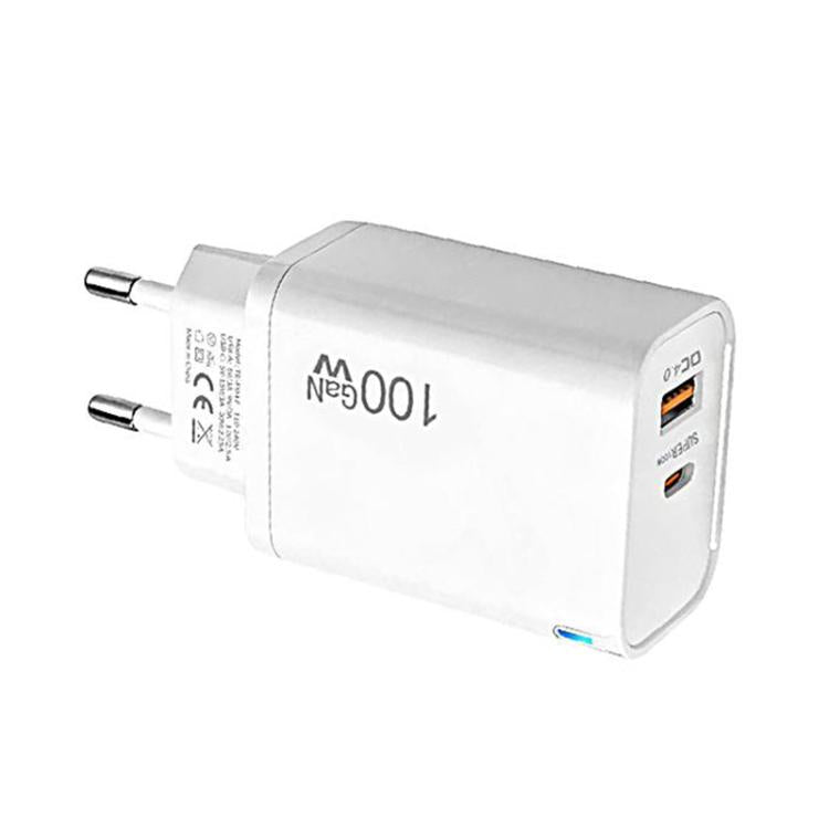 PD47 100W GaN PD Type-C, QC3.0 USB Chargeur à protocole entièrement compatible, prise UE