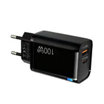 PD47 100W GaN PD Type-C, QC3.0 USB Chargeur à protocole entièrement compatible, prise UE