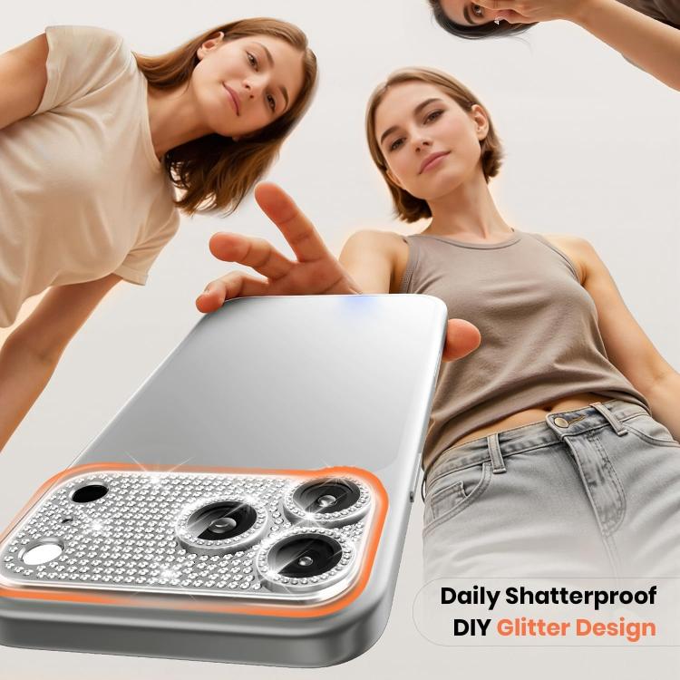 Film de protection d'objectif pour appareil photo Kalebol tout-en-un en métal givré, finition diamant, pour iPhone 17 Pro Max, pour iPhone 17 Pro