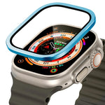 Film de protection en verre trempé avec cadre en métal de titane, pour Apple Watch Ultra 49 mm