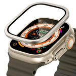 Film de protection en verre trempé avec cadre en métal de titane, pour Apple Watch Ultra 49 mm