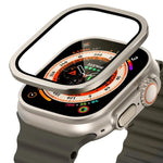 Film de protection en verre trempé avec cadre en métal de titane, pour Apple Watch Ultra 49 mm