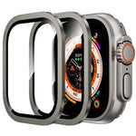 Film de protection en verre trempé avec cadre en métal de titane, pour Apple Watch Ultra 49 mm