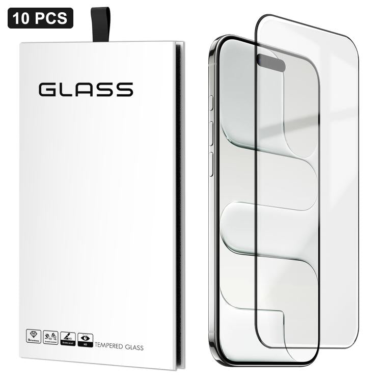10pcs Film en verre trempé HD ultra-fin 0,18 mm imprimé en sérigraphie ultrasonique, gel épais en aluminium haute qualité, pour iPhone 17e / 16e, iPhone 17 Pro Max, iPhone 17 Pro, iPhone 17, iPhone Air, iPhone 16 Pro Max, iPhone 16 Pro, iPhone 16 Plus