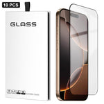 10pcs Film en verre trempé HD ultra-fin 0,18 mm imprimé en sérigraphie ultrasonique, gel épais en aluminium haute qualité, pour iPhone 17e / 16e, iPhone 17 Pro Max, iPhone 17 Pro, iPhone 17, iPhone Air, iPhone 16 Pro Max, iPhone 16 Pro, iPhone 16 Plus