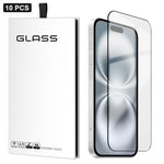 10pcs Film en verre trempé HD ultra-fin 0,18 mm imprimé en sérigraphie ultrasonique, gel épais en aluminium haute qualité, pour iPhone 17e / 16e, iPhone 17 Pro Max, iPhone 17 Pro, iPhone 17, iPhone Air, iPhone 16 Pro Max, iPhone 16 Pro, iPhone 16 Plus