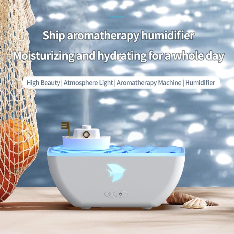 Diffuseur d'aromathérapie créatif en forme de petit bateau, humidificateur à ultrasons, petit bateau