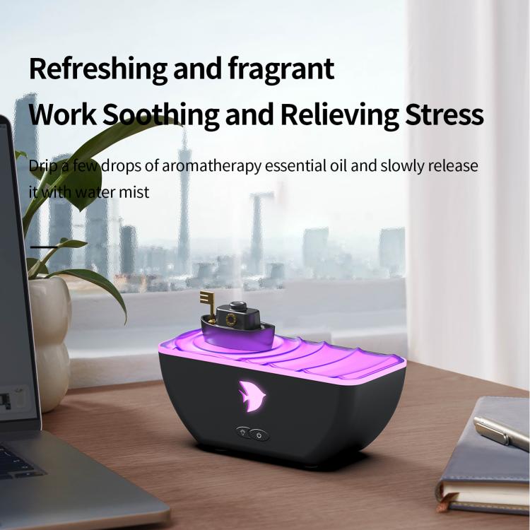 Diffuseur d'aromathérapie créatif en forme de petit bateau, humidificateur à ultrasons, petit bateau