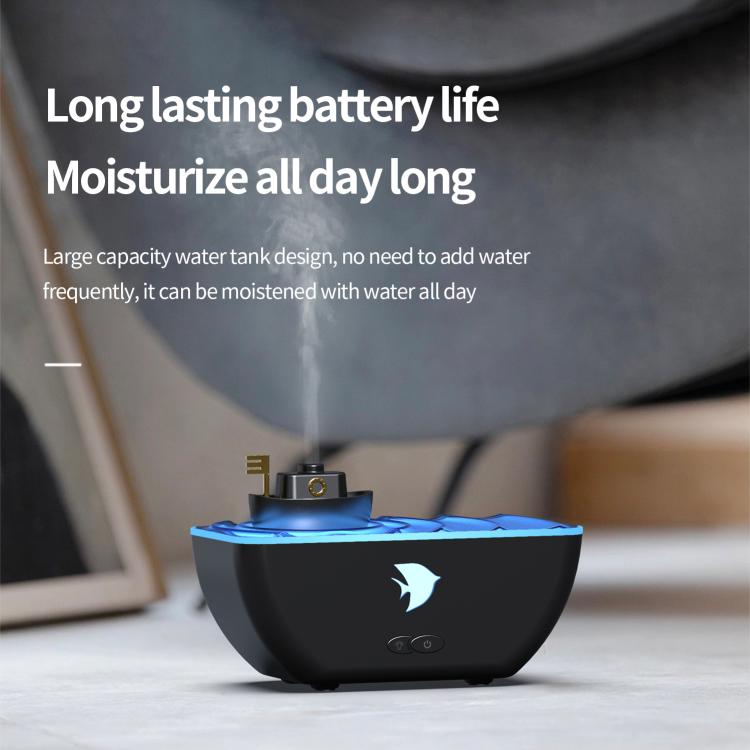 Diffuseur d'aromathérapie créatif en forme de petit bateau, humidificateur à ultrasons, petit bateau