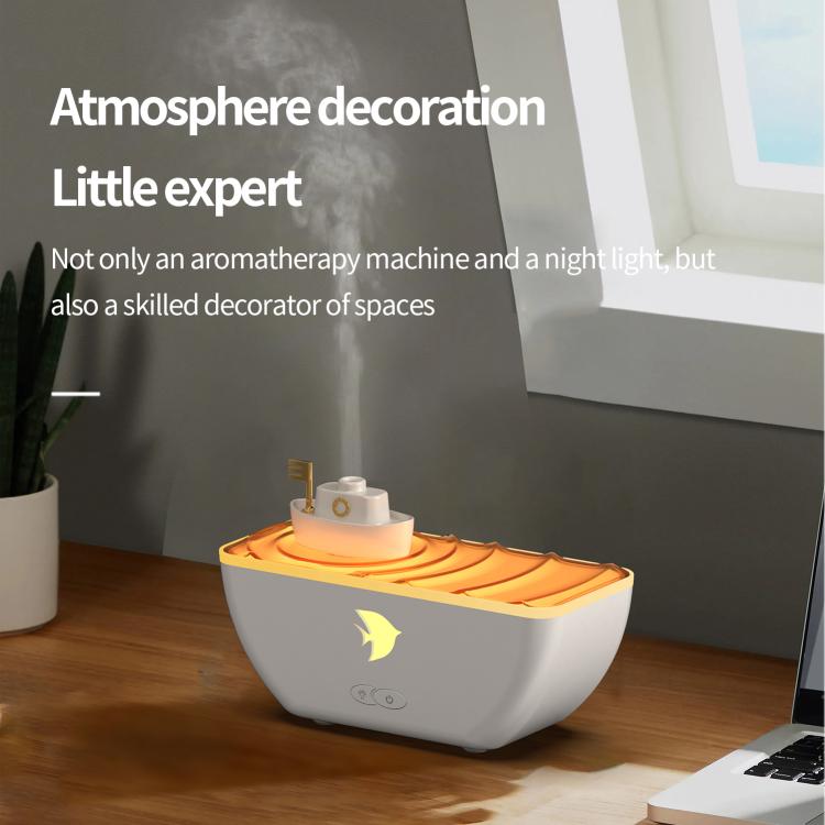 Diffuseur d'aromathérapie créatif en forme de petit bateau, humidificateur à ultrasons, petit bateau