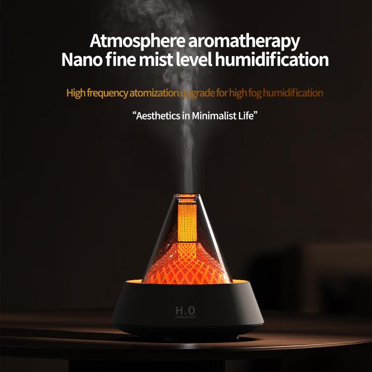 Diffuseur d'aromathérapie à ultrasons scintillant avec éclairage d'ambiance multicolore