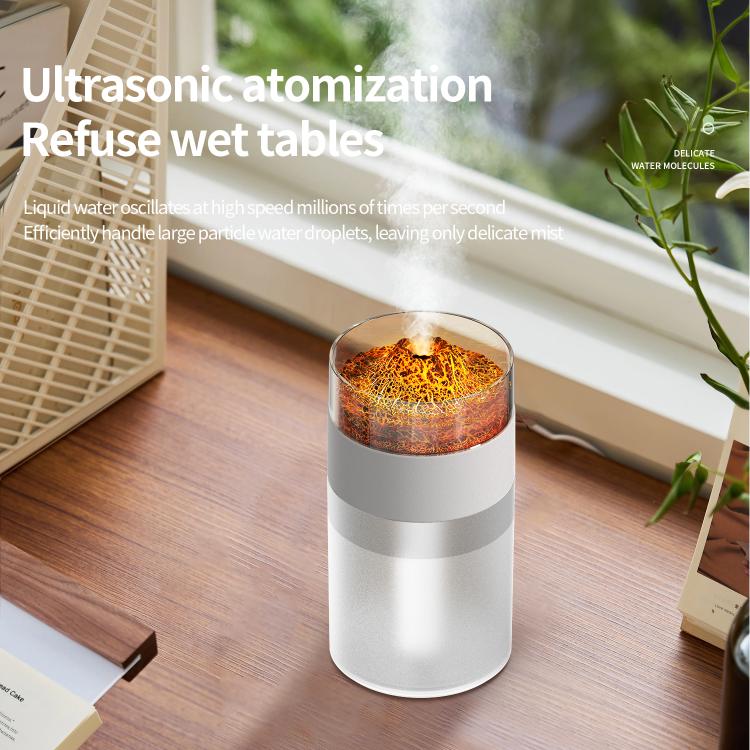 Humidificateur lumière d'ambiance 7 couleurs Volcan Simulé, Volcan Simulé