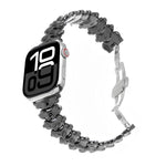 Bracelet de montre en alliage de zinc avec fermoir papillon Dragon Spine, pour Apple Watch 46mm / 49mm / 45mm / 44mm, pour Apple Watch 42mm / 41mm / 40mm / 38mm