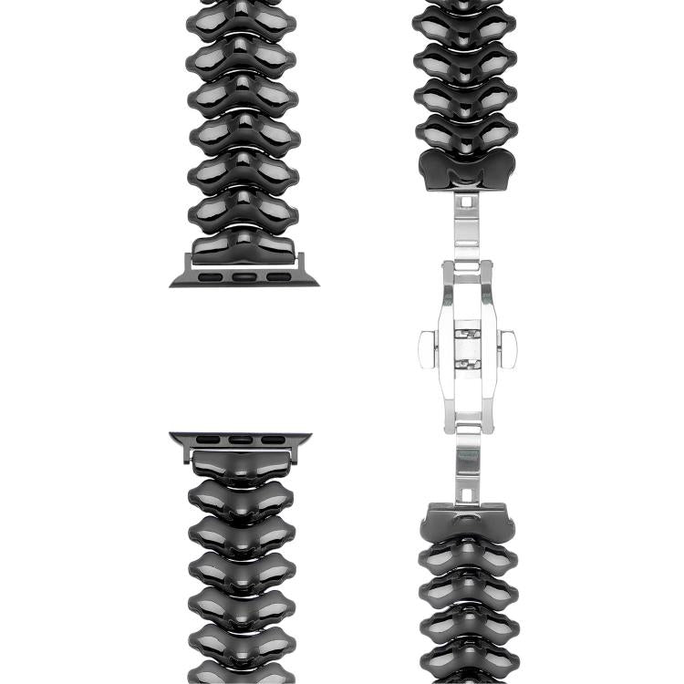 Bracelet de montre en alliage de zinc avec fermoir papillon Dragon Spine, pour Apple Watch 46mm / 49mm / 45mm / 44mm, pour Apple Watch 42mm / 41mm / 40mm / 38mm