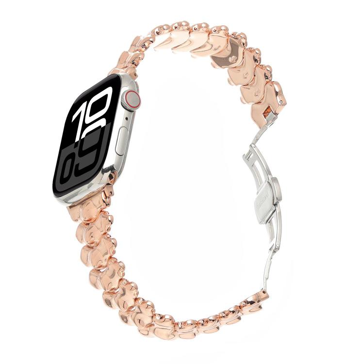 Bracelet de montre en alliage de zinc avec fermoir papillon Dragon Spine, pour Apple Watch 46mm / 49mm / 45mm / 44mm, pour Apple Watch 42mm / 41mm / 40mm / 38mm