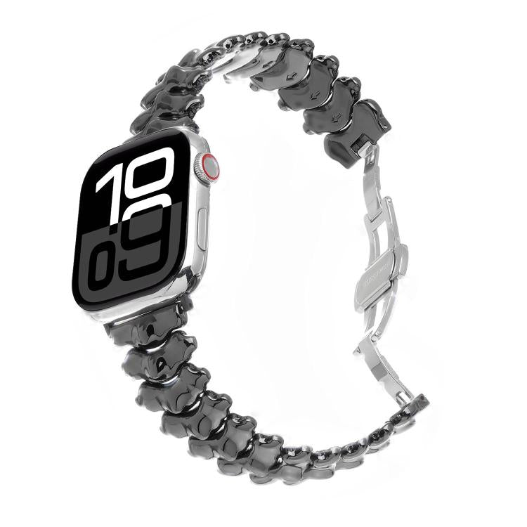 Bracelet de montre en alliage de zinc avec fermoir papillon Dragon Spine, pour Apple Watch 46mm / 49mm / 45mm / 44mm, pour Apple Watch 42mm / 41mm / 40mm / 38mm