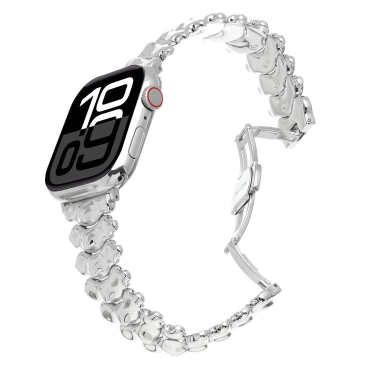 Bracelet de montre en alliage de zinc avec fermoir papillon Dragon Spine, pour Apple Watch 46mm / 49mm / 45mm / 44mm, pour Apple Watch 42mm / 41mm / 40mm / 38mm