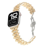 Bracelet de montre en alliage de zinc avec fermoir papillon Dragon Spine, pour Apple Watch 46mm / 49mm / 45mm / 44mm, pour Apple Watch 42mm / 41mm / 40mm / 38mm