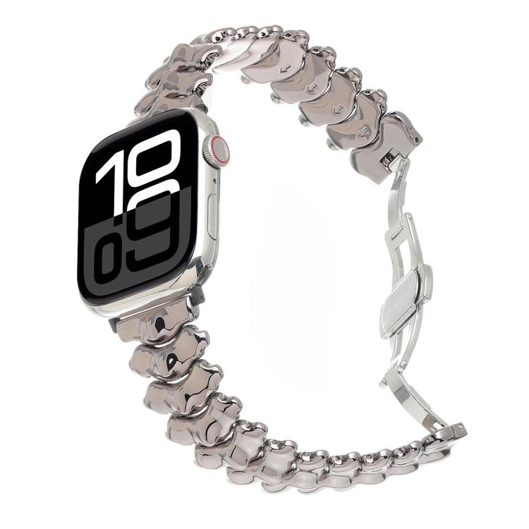 Bracelet de montre en alliage de zinc avec fermoir papillon Dragon Spine, pour Apple Watch 46mm / 49mm / 45mm / 44mm, pour Apple Watch 42mm / 41mm / 40mm / 38mm