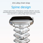 Bracelet de montre en alliage de zinc avec fermoir papillon Dragon Spine, pour Apple Watch 46mm / 49mm / 45mm / 44mm, pour Apple Watch 42mm / 41mm / 40mm / 38mm