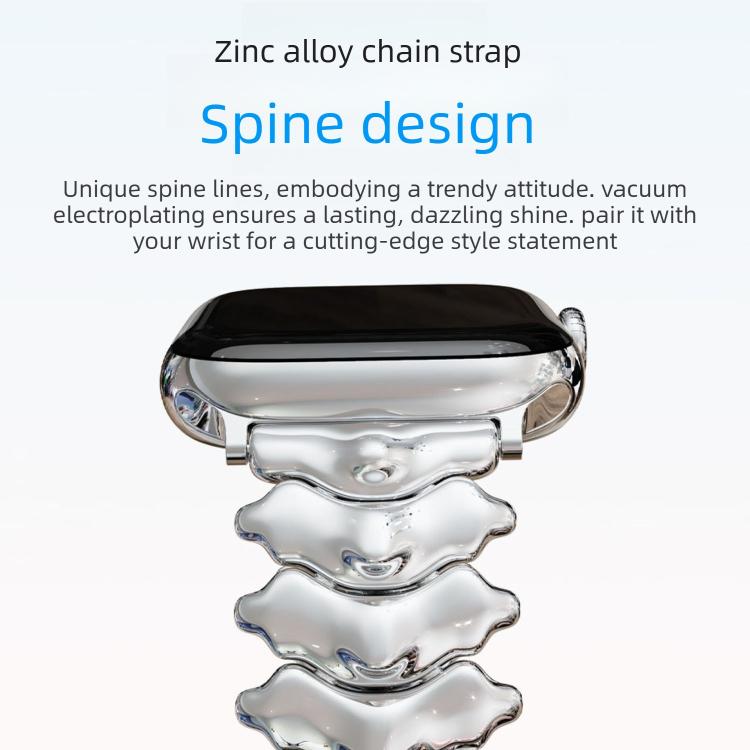 Bracelet de montre en alliage de zinc avec fermoir papillon Dragon Spine, pour Apple Watch 46mm / 49mm / 45mm / 44mm, pour Apple Watch 42mm / 41mm / 40mm / 38mm