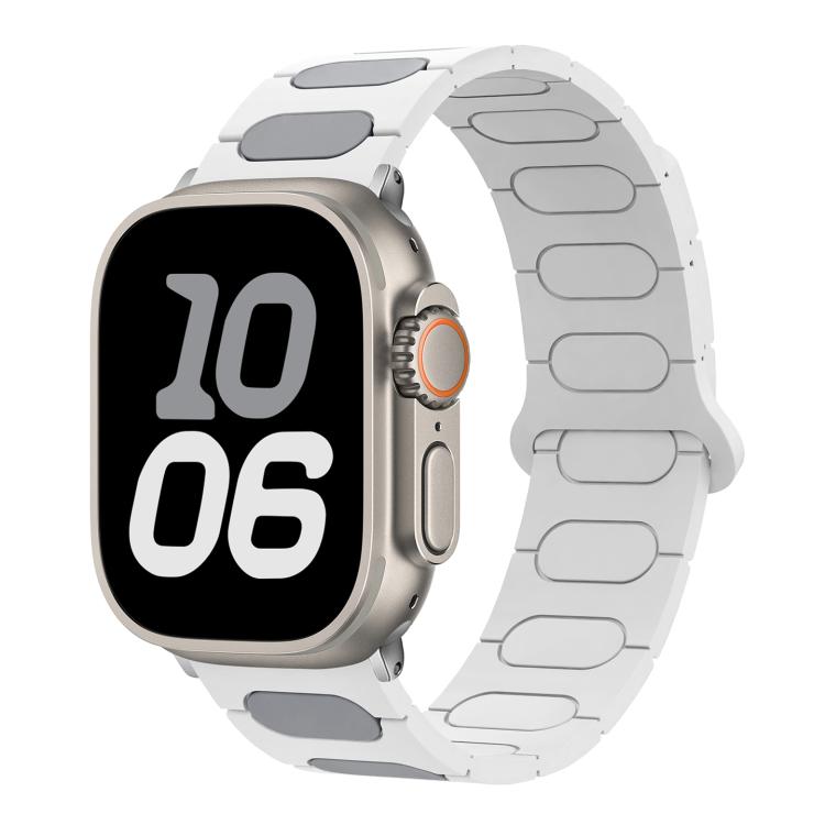 Bracelet de montre en silicone magnétique ovale, pour Apple Watch 46mm / 49mm / 45mm / 44mm, pour Apple Watch 42mm / 41mm / 40mm / 38mm