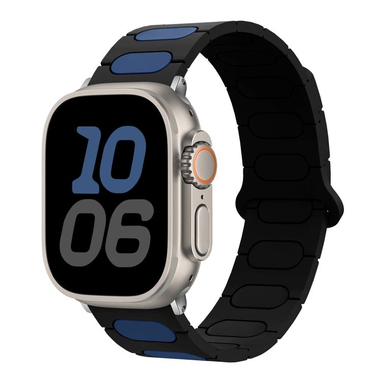 Bracelet de montre en silicone magnétique ovale, pour Apple Watch 46mm / 49mm / 45mm / 44mm, pour Apple Watch 42mm / 41mm / 40mm / 38mm