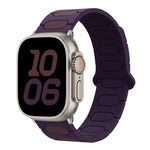 Bracelet de montre en silicone magnétique ovale, pour Apple Watch 46mm / 49mm / 45mm / 44mm, pour Apple Watch 42mm / 41mm / 40mm / 38mm