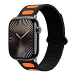 Bracelet de montre en silicone magnétique ovale, pour Apple Watch 46mm / 49mm / 45mm / 44mm, pour Apple Watch 42mm / 41mm / 40mm / 38mm