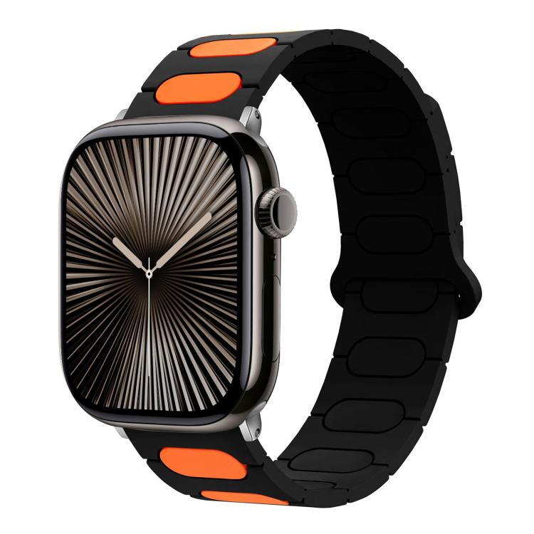 Bracelet de montre en silicone magnétique ovale, pour Apple Watch 46mm / 49mm / 45mm / 44mm, pour Apple Watch 42mm / 41mm / 40mm / 38mm