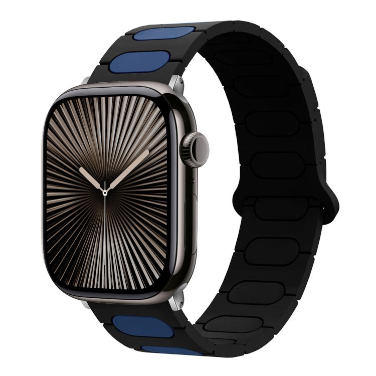 Bracelet de montre en silicone magnétique ovale, pour Apple Watch 46mm / 49mm / 45mm / 44mm, pour Apple Watch 42mm / 41mm / 40mm / 38mm