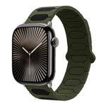 Bracelet de montre en silicone magnétique ovale, pour Apple Watch 46mm / 49mm / 45mm / 44mm, pour Apple Watch 42mm / 41mm / 40mm / 38mm