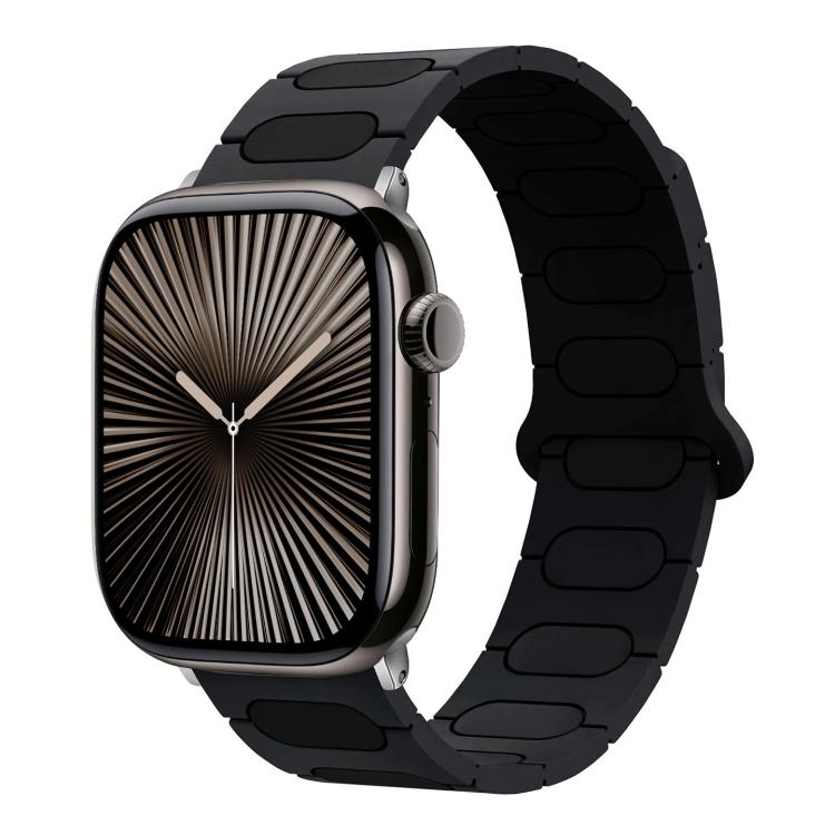 Bracelet de montre en silicone magnétique ovale, pour Apple Watch 46mm / 49mm / 45mm / 44mm, pour Apple Watch 42mm / 41mm / 40mm / 38mm