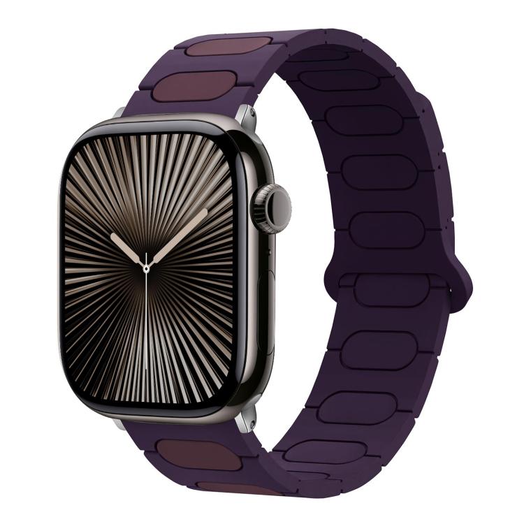 Bracelet de montre en silicone magnétique ovale, pour Apple Watch 46mm / 49mm / 45mm / 44mm, pour Apple Watch 42mm / 41mm / 40mm / 38mm