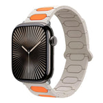 Bracelet de montre en silicone magnétique ovale, pour Apple Watch 46mm / 49mm / 45mm / 44mm, pour Apple Watch 42mm / 41mm / 40mm / 38mm