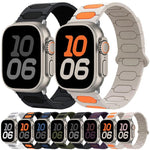 Bracelet de montre en silicone magnétique ovale, pour Apple Watch 46mm / 49mm / 45mm / 44mm, pour Apple Watch 42mm / 41mm / 40mm / 38mm