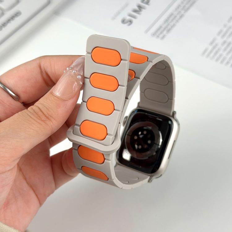Bracelet de montre en silicone magnétique ovale, pour Apple Watch 46mm / 49mm / 45mm / 44mm, pour Apple Watch 42mm / 41mm / 40mm / 38mm