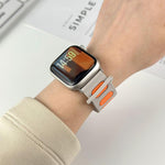Bracelet de montre en silicone magnétique ovale, pour Apple Watch 46mm / 49mm / 45mm / 44mm, pour Apple Watch 42mm / 41mm / 40mm / 38mm