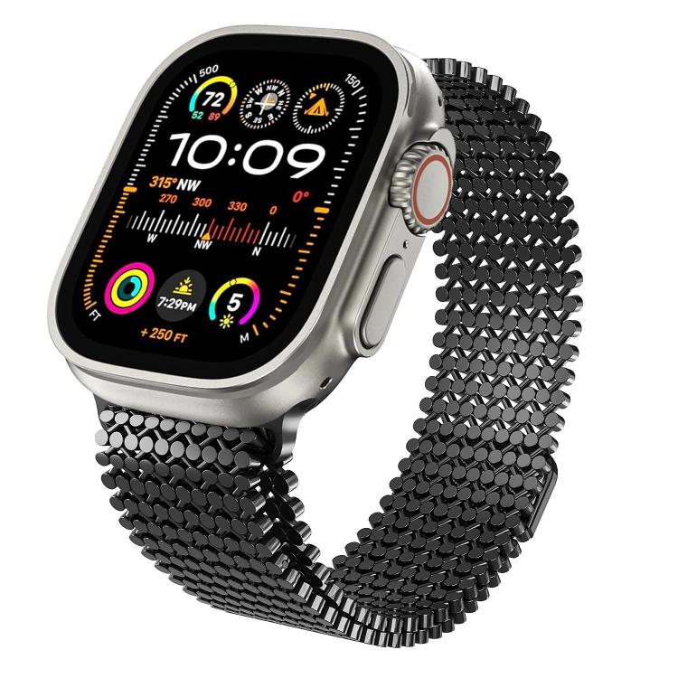 Molecular Arrangement Magnetic Stainless Steel Watch Band, For Apple Watch 46mm / 49mm / 45mm / 44mm, For Apple Watch 42mm / 41mm / 40mm / 38mm