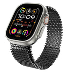 Bracelet de montre magnétique en acier inoxydable à arrangement moléculaire, pour Apple Watch 46mm / 49mm / 45mm / 44mm, pour Apple Watch 42mm / 41mm / 40mm / 38mm