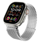 Bracelet de montre magnétique en acier inoxydable à arrangement moléculaire, pour Apple Watch 46mm / 49mm / 45mm / 44mm, pour Apple Watch 42mm / 41mm / 40mm / 38mm