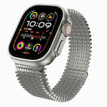 Bracelet de montre magnétique en acier inoxydable à arrangement moléculaire, pour Apple Watch 46mm / 49mm / 45mm / 44mm, pour Apple Watch 42mm / 41mm / 40mm / 38mm