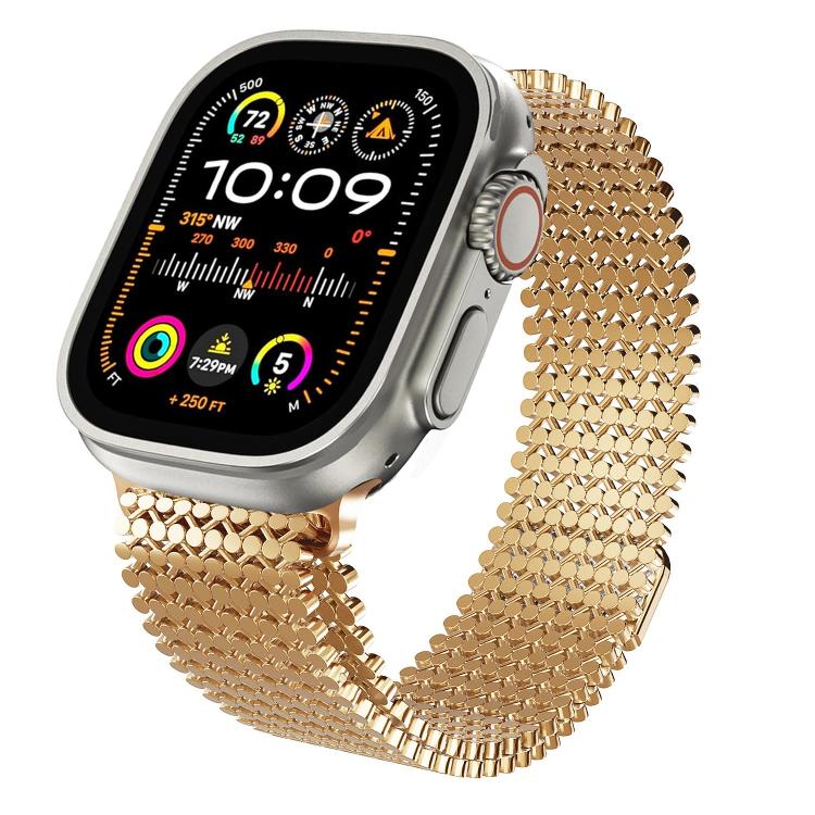 Bracelet de montre magnétique en acier inoxydable à arrangement moléculaire, pour Apple Watch 46mm / 49mm / 45mm / 44mm, pour Apple Watch 42mm / 41mm / 40mm / 38mm