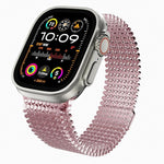 Bracelet de montre magnétique en acier inoxydable à arrangement moléculaire, pour Apple Watch 46mm / 49mm / 45mm / 44mm, pour Apple Watch 42mm / 41mm / 40mm / 38mm