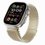 Bracelet de montre magnétique en acier inoxydable à arrangement moléculaire, pour Apple Watch 46mm / 49mm / 45mm / 44mm, pour Apple Watch 42mm / 41mm / 40mm / 38mm