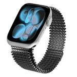Bracelet de montre magnétique en acier inoxydable à arrangement moléculaire, pour Apple Watch 46mm / 49mm / 45mm / 44mm, pour Apple Watch 42mm / 41mm / 40mm / 38mm